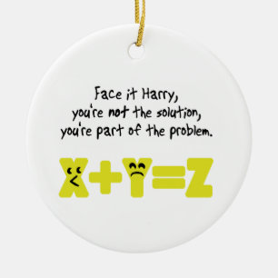 Funny Math Problem Ceramic Tree Decoration