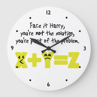 Funny Math Problem Large Clock