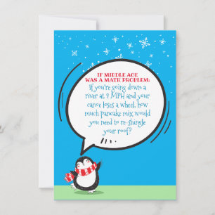 Funny Math Problem Middle Age Birthday Card