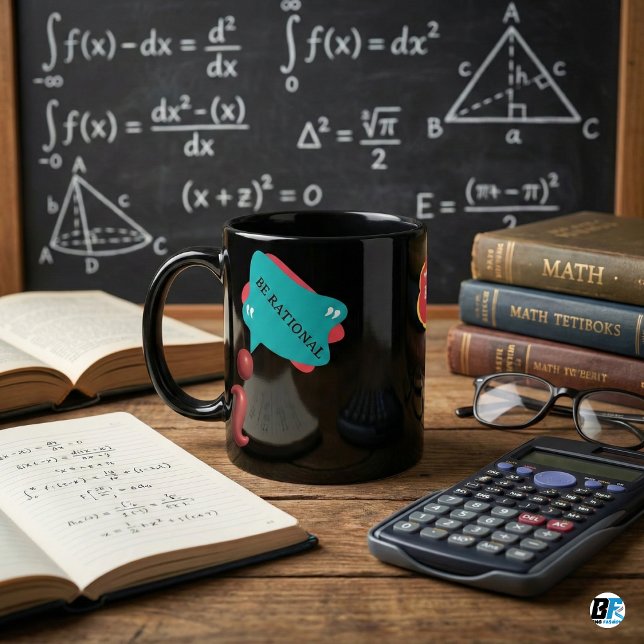 Funny Math Pun Be Rational Imaginary Number Teache Coffee Mug (Creator Uploaded)