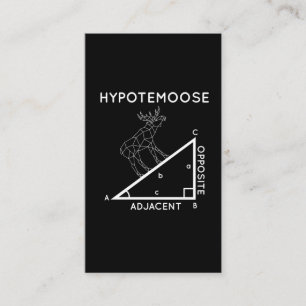 Funny Math Pun Moose Hypotenuse Mathematician. Business Card