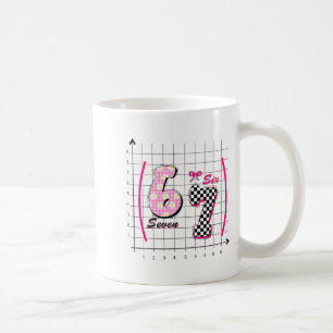 Funny Math Pun Six Seven Grid Valentines Humor Coffee Mug