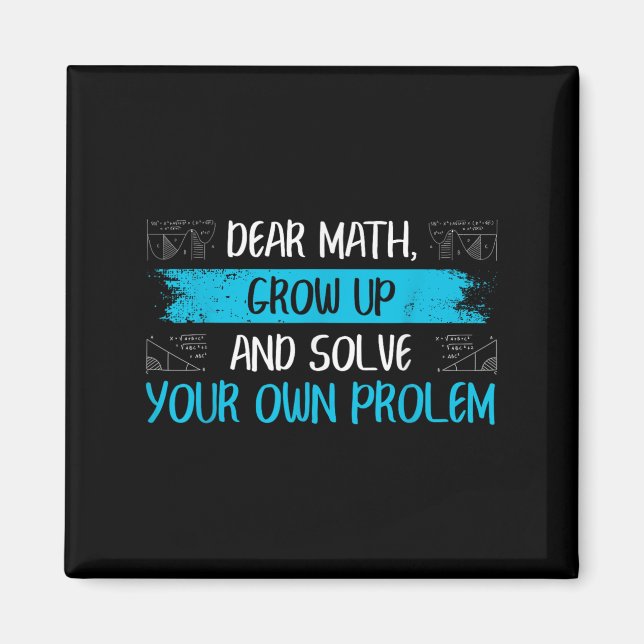 Funny Math Quote Back To School Girls Boys Teens  Magnet (Front)