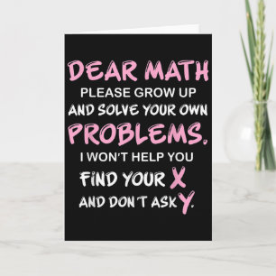 Funny Math Quote  Card