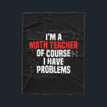 Funny Math Quote Mathematics Dear Math Teacher Ner Fleece Blanket<br><div class="desc">Funny Math Quote Mathematics Dear Math Teacher Nerd</div>