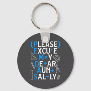 Funny Math Rules Pemdas Pun Teachers Math Day  Key Ring