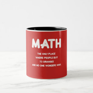 Funny Math science school nerd Two-Tone Coffee Mug