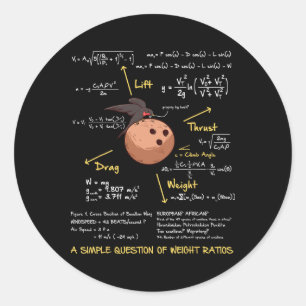 Funny Math Shirt Question Of Weight Ratio Math Tea Classic Round Sticker