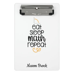 Funny math student school personalised gift mini clipboard