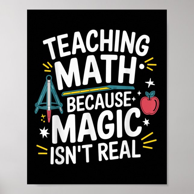 Funny Math Teacher Algebra Lover Back To School  Poster (Front)