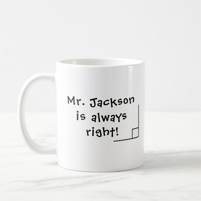 Funny Math Teacher Back to School Joke Coffee Mug (Left)