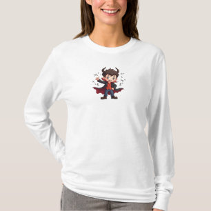 Funny Math Teacher Cartoon – Devilish Educator T-Shirt
