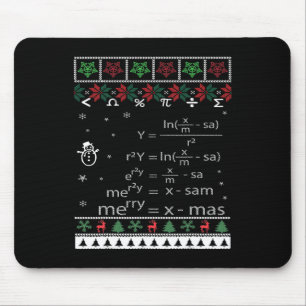Funny Math Teacher Christmas Merry Xmas In Math Eq Mouse Pad