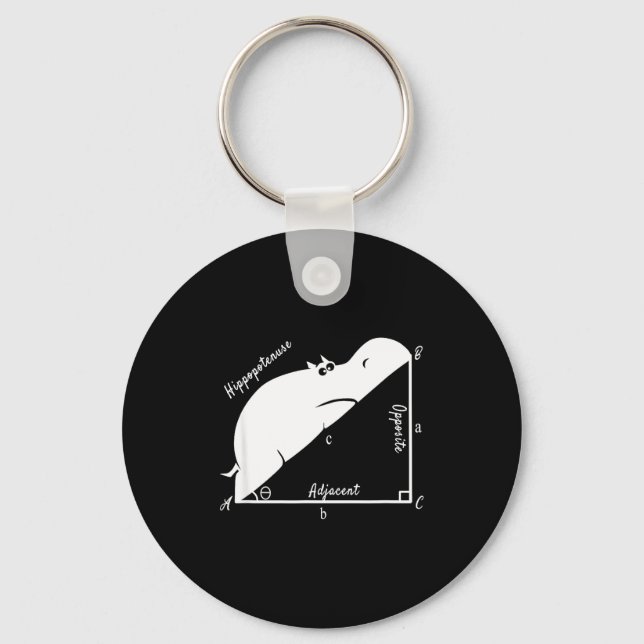 Funny Math Teacher,funny Hiptenuse,geometry Teache Key Ring (Front)