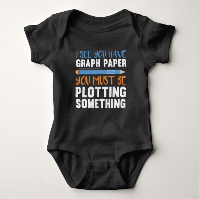 Funny Math Teacher Geometry plotting Humour Baby Bodysuit (Front)