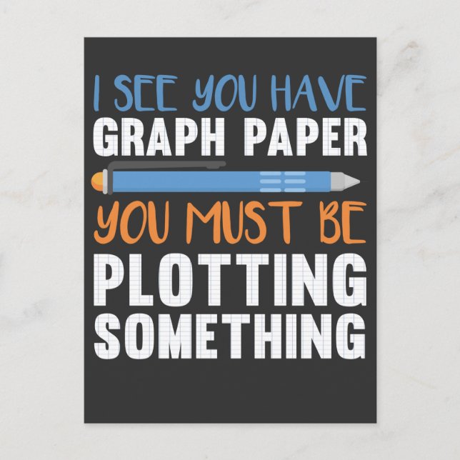 Funny Math Teacher Geometry plotting Humour Postcard (Front)