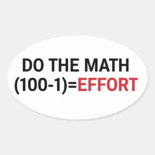funny Math Teacher Humor Meme Pun Oval Sticker