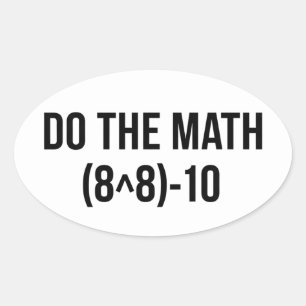 funny Math Teacher Humour Meme Pun Oval Sticker
