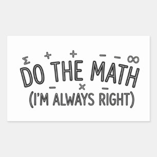 funny Math Teacher Humour Meme Pun Rectangular Sticker