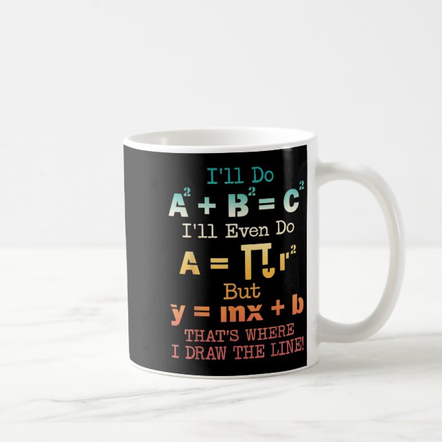 Funny Math Teacher Joke Funny Best Math Quotes  Coffee Mug (Right)