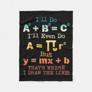Funny Math Teacher Joke Funny Best Math Quotes Fleece Blanket