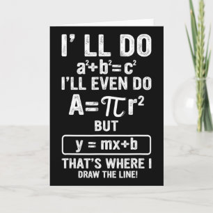 Funny Math Teacher Joke Men Women Fun Best Math Qu Card