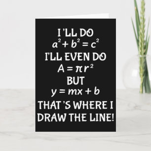 Funny Math Teacher Joke Men Women Fun Best Math Qu Card