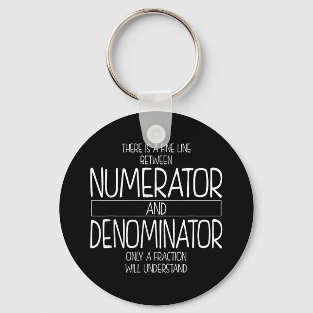 Funny Math Teacher Joke Men Women Fun Best Math Qu Key Ring (Front)