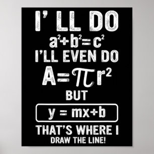 Funny Math Teacher Joke Men Women Fun Best Math Qu Poster
