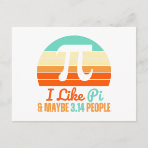 Funny Math Teacher March 14th Pi Day Merch I Like Holiday Postcard