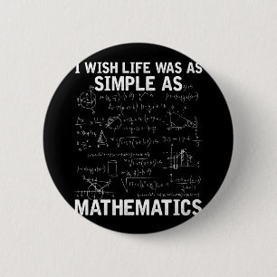 Funny Math Teacher Mathematics Nerd 6 Cm Round Badge