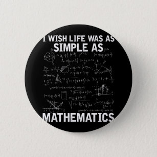 Funny Math Teacher Mathematics Nerd 6 Cm Round Badge