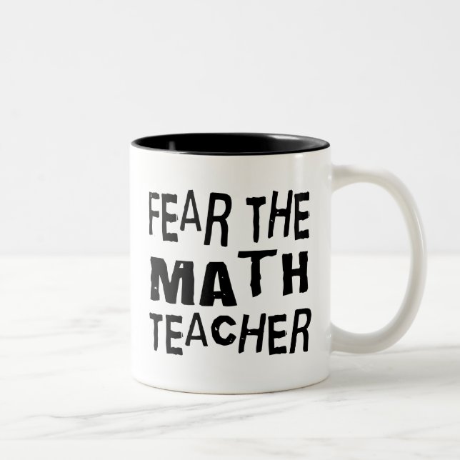 Funny Math Teacher Two-Tone Coffee Mug (Right)