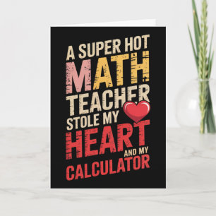 Funny Math Teacher Valentine Algebra Love Equation Card