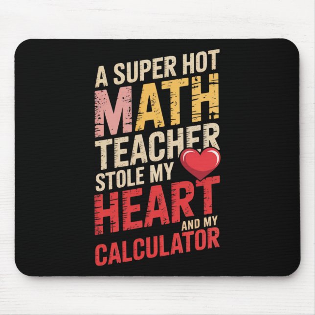 Funny Math Teacher Valentine Algebra Love Equation Mouse Pad (Front)