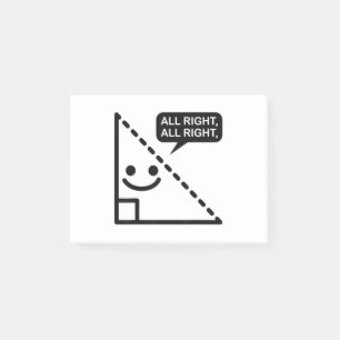 Funny Math Triangle T Shirt All Right, All Right. Post-it Notes