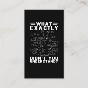 Funny Mathematician Physicis Teacher Science Nerd Business Card