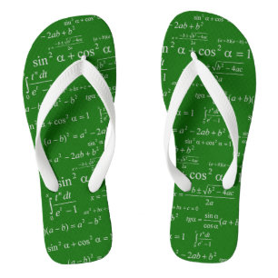 Funny Mathematics Equations Chalkboard Math Geeky Thongs