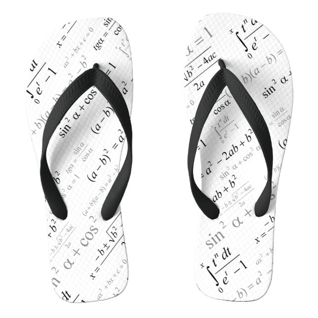 Funny Mathematics Formulas Math Geek Thongs (Footbed)