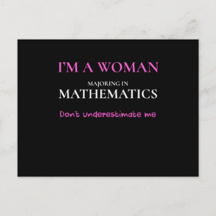 Funny Mathematics Major Gift Women Math Degree Bir Postcard