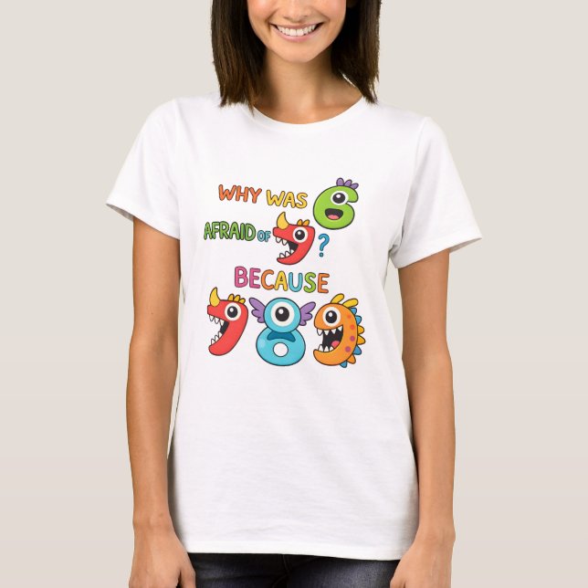 Funny Maths 7 8 9 T Shirt for Teachers and Schools (Front)