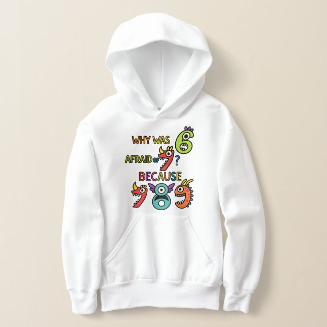 Funny Maths Numbers Hoodie for Kids (Laydown)