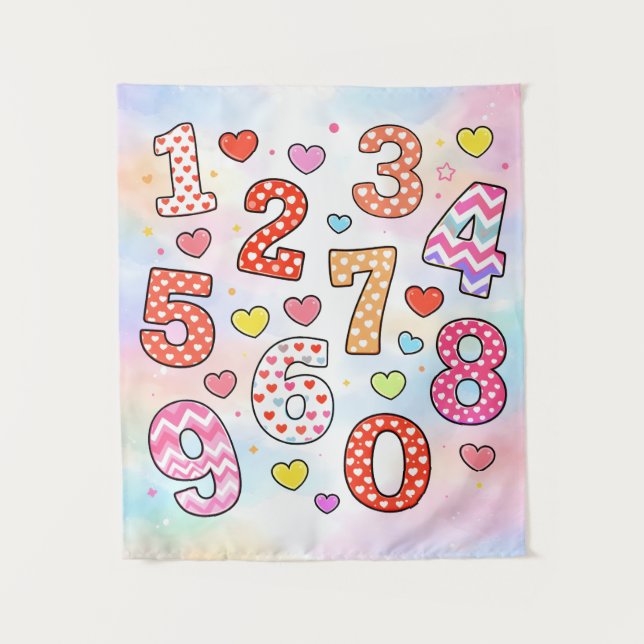 Funny Maths Numbers Joke Poster for Kids Tapestry (Front)