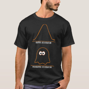 Funny Maths  Statistics STEM Ghost Halloween Teach T-Shirt
