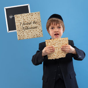 Funny Matzah Passover Seder I Found the Afikoman 15 Cm Square Badge