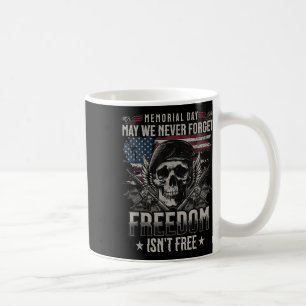 Funny May We Never Forget Freedom Isnt Free Memori Coffee Mug
