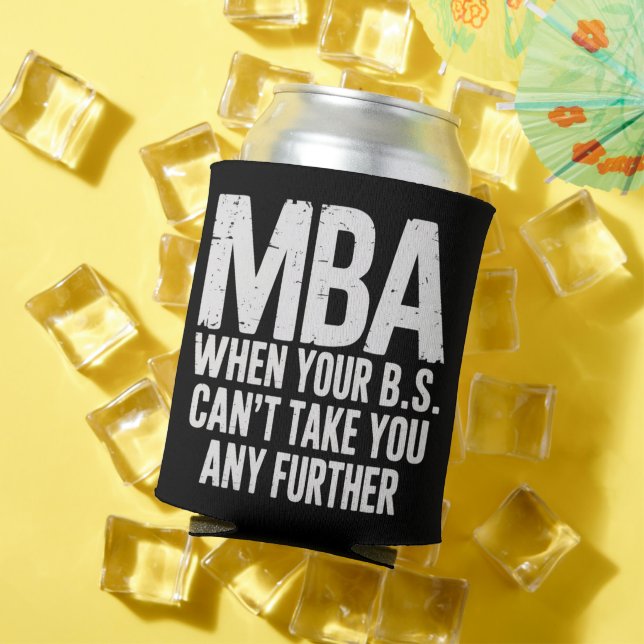 Funny MBA Master Degree Graduation Day Can Cooler (In Situ Summer)