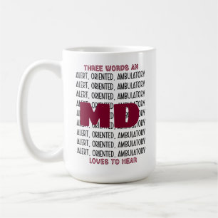 Funny MD Alert Custom CNA/LPN/EMT/PA/RN/RT/NP Coffee Mug
