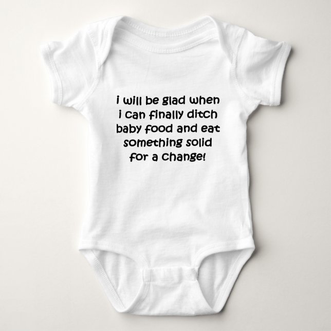 Funny Mealtime Baby Bodysuit (Front)
