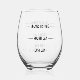 Funny Measurement  Stemless Wine Glass